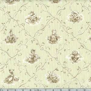  54 Wide P Kaufmann Toile Storytime Limeade Fabric By The 