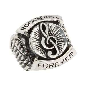  King Baby Studio Winged Clef Ring Ring   Silver 