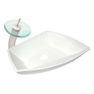   Ceramic Bathroom Vessel Sink and Bathroom Faucet