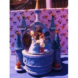   World Cinderella & Prince Charming Castle Animated Musical Snow Globe