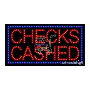  Checks Cashed LED Business Sign 17 Tall x 32 Wide x 1 