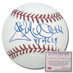   Autographed Baseball with 93 AL CY Inscription