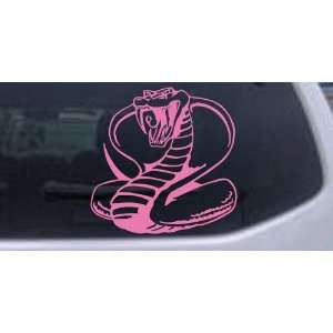 King Cobra Animals Car Window Wall Laptop Decal Sticker    Pink 6in X 