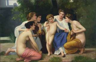 Museum Q. Hand Painted Oil Painting Repro Bouguereau The Admiration 