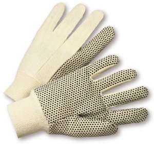  Cotton Canvas Gloves w/PVC Dots (lot of 12)