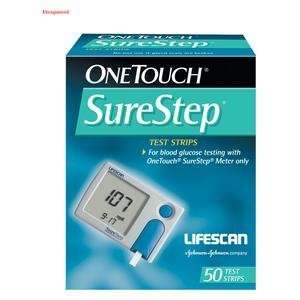  One Touch Sure Step Test Strips 50   Lifescan 10359 