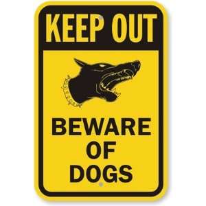  Keep Out, Beware Of Dogs (with Angry Dog Barking Graphic 