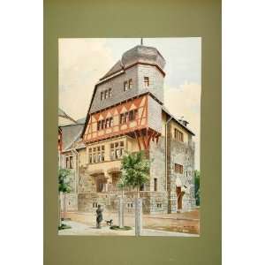   Karlsruhe Reinhold Volkel   Original Chromolithograph