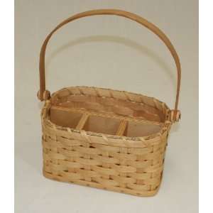  Amish Handcrafted Woven Reed Silverware Basket