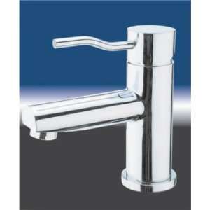 Aqua Brass Faucets 1014 Volare Single Hole Lav Faucet Curved Lever 