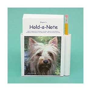 Silky Terrier Hold a Note