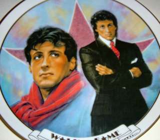   of Fame SYLVESTER STALLONE Plate ROCKY & RAMBO Super Movies  