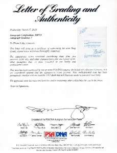 Bing Crosby Autograph Signed TLS PSA NM 7 PSA/DNA LOA  