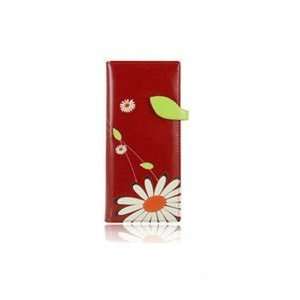  Espe Red Flo Flower Long Wallet Coin Card Bill Everything 