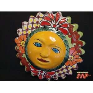   Sun Plaque Ceramic 9[vivrant hand painted colors] 