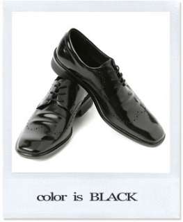 Mens Leather Lace Up Oxfords stitch punching dress shoe  