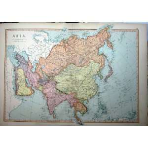  c1910 MAP ASIA ARABIA INDIA SIAM PHILIPPINE JAPAN