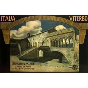  VITERBO TRAVEL TOURISM EUROPE ITALY ITALIA VINTAGE POSTER 
