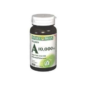  Natures Bounty Vitamin A from Fish Oil 10000 IU Softgels 