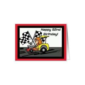  Drag Racing 52nd Birthday Card Card Toys & Games