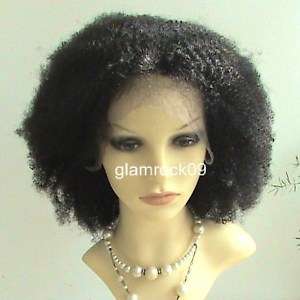 Lace Front 100% Indian Remy Afro Curl Wig 10 Curly  