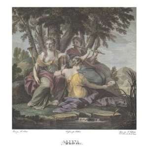  Muses No. V by Eustache Le Sueur. Size 11.00 X 11.13 Art 