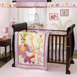 Bedtime Originals Lil Friends 3 Piece Crib Bedding Set, Lavender/Pink