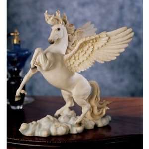   Ancient Greek Tabletop Desktop Pegasus Horse Sculpture Statue Home