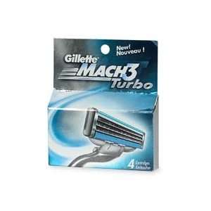  Gillette Mach3 Turbo Shaving Cartridges,For Men   8Pack 