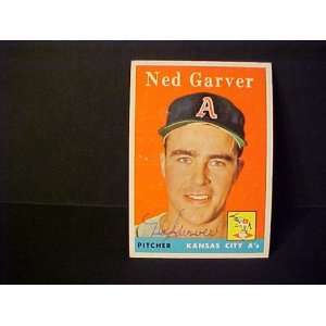  Ned Garver Kansas City As #292 1958 Topps Autographed 