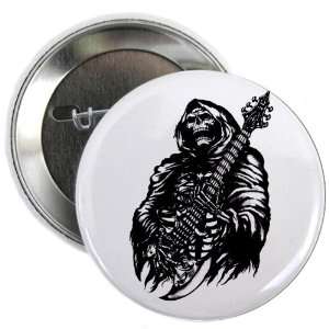  2.25 Button Grim Reaper Heavy Metal Rock Player 