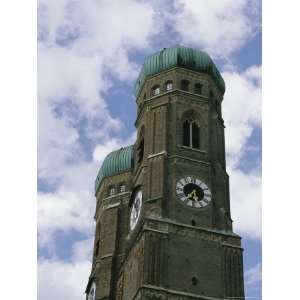 The Twin Church Towers of the Frauenkirche (Womens Church) in Munich 