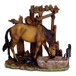  Horse By Water Trough 12 Figurine
