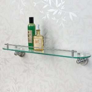 Farber Collection Tempered Glass Shelf   Brushed Nickel 