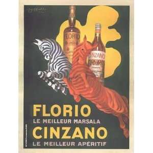  Florio E Cinzano by Leonetto Cappiello. Size 38.00 inches 