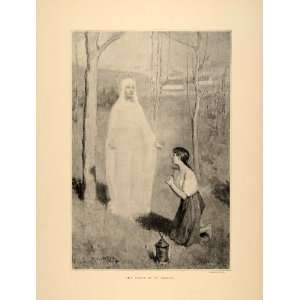 1896 Robert Reid Vision St. Angela Apparition Angel   Original 