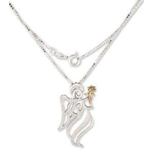  Gold accent diamond necklace, Angel Gabriel Jewelry