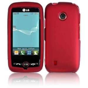  Red Hard Case Cover for LG Beacon UN270 Attune MN270 