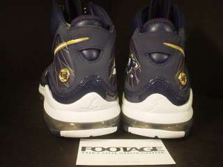 Nike Air Max Lebron VII 7 AKRON NAVY BLUE GOLD DS 9.5  