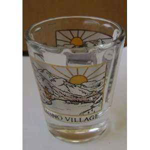  Mono Village Souvenir Shot Glass   2 1/4 inches x 1 7/8 