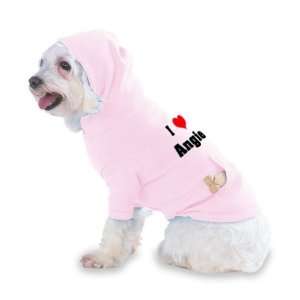  I Love/Heart Angie Hooded (Hoody) T Shirt with pocket for 