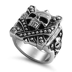  Stainless Steel Casting Ring   Skull   Size9 Jewelry