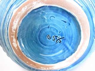 Huge Italian art pottery vase Bitossi Rimini Blue Rosenthal Netter 60s 