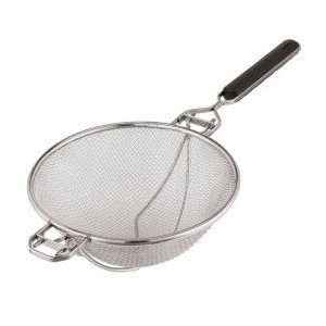 Reinforced Stainless Steel Strainer Dia 9 In. X 10 5/8 In. Hdle 