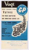 Vogt Valves High Grade Braided Asbestos Packing Brochure Pamphlet 1956 