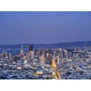  California, San Francisco, Skyline Viewed from Twin Peaks 