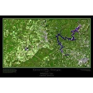  Cartersville and Allatoona Lake, Georgia From Space 