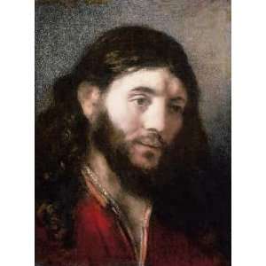  Head of Christ by Rembrandt Van Rijn. Size 11.88 X 16.00 