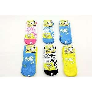  Sponge Bob Square Pants Girls Ankle Socks Size 6 8 12Pc (1 