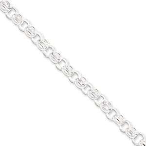    Sterling Silver 6.75mm Fancy Link Necklace Length 16 Jewelry